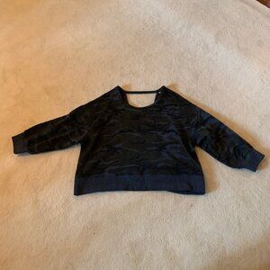 ANAMA Camo Open Back Sweatshirt